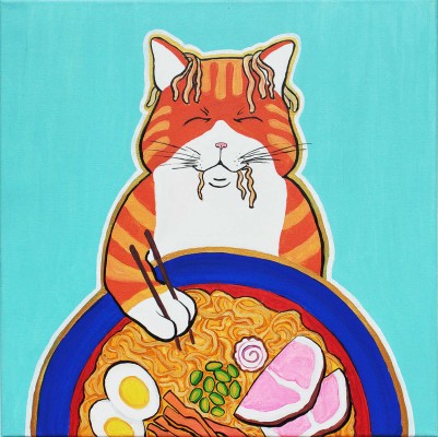 Кот в лапше